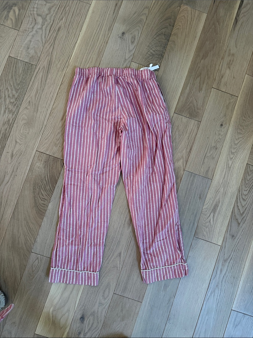 Women's Pink Stripe Pajama Set - Classic Button-Up Top & Drawstring Pants - Picture 7 of 8